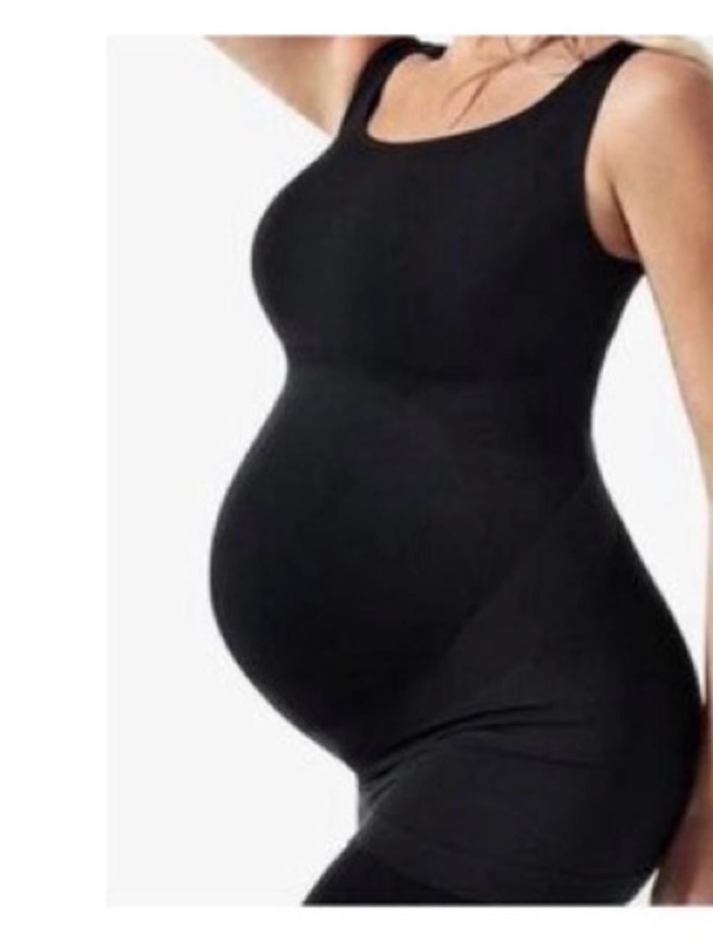 BLANQI Black Seamless Maternity Tank